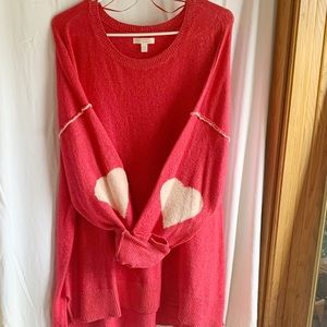 Lauren Conrad heart elbow patch sweater
